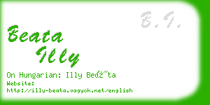 beata illy business card